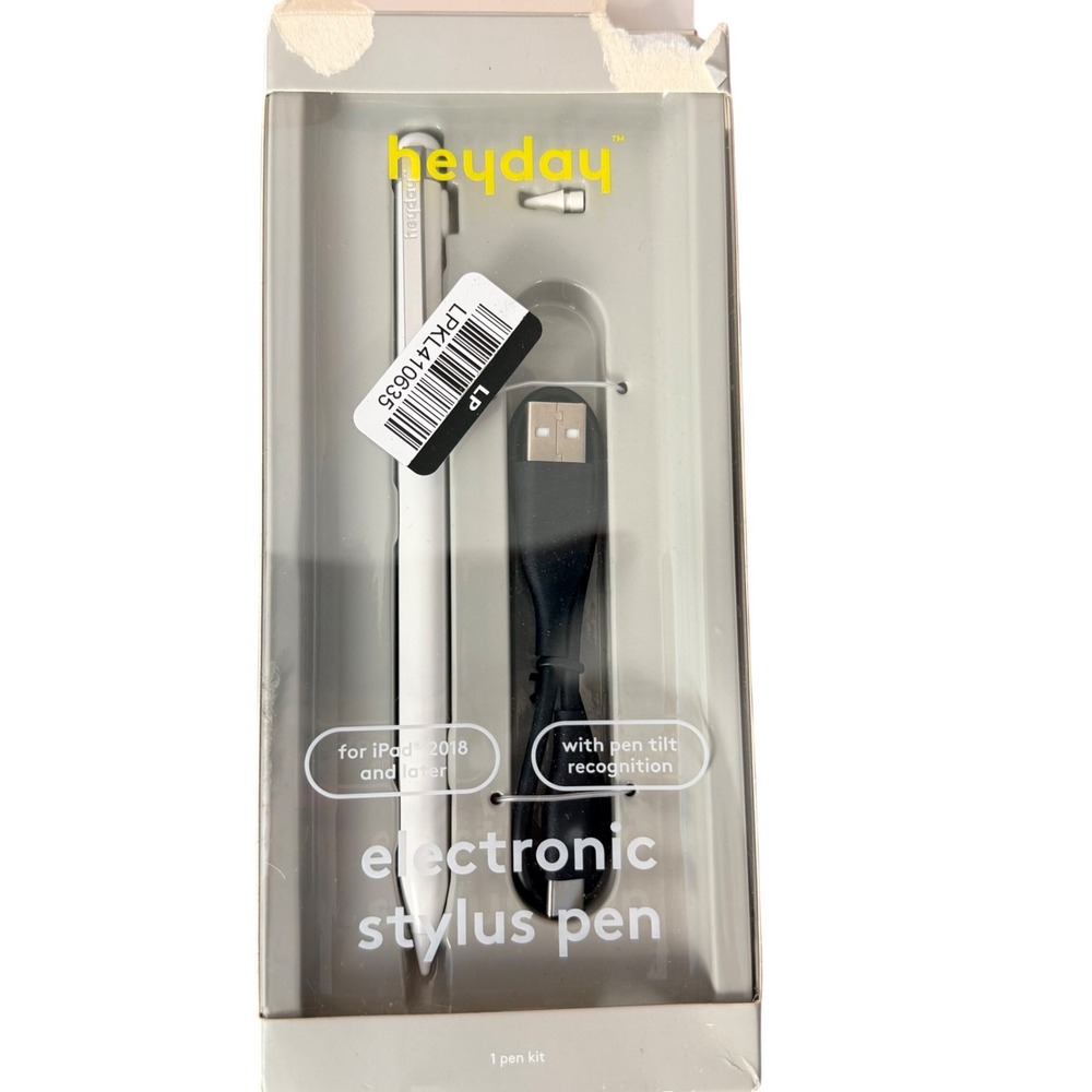 Heyday Electronic Stylus Pen White for iPad 2018 and Later 057-00-7051 Open box